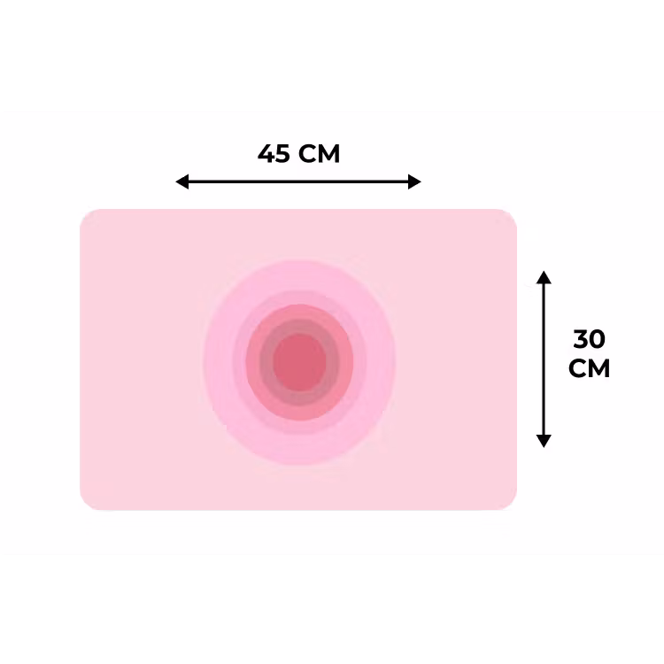 Patroon - Cirkels - Abstract - Roze - Modern Placemat vinyl groot -specs
