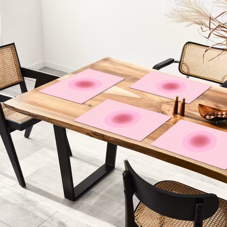 Patroon - Cirkels - Abstract - Roze - Modern Placemat vinyl groot -zzsfeer4_Kitchenyeah-website