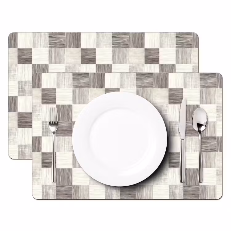 Patroon - Dambord - Houtnerf Placemat vinyl groot 368 -zzsfeer2_Kitchenyeah-website