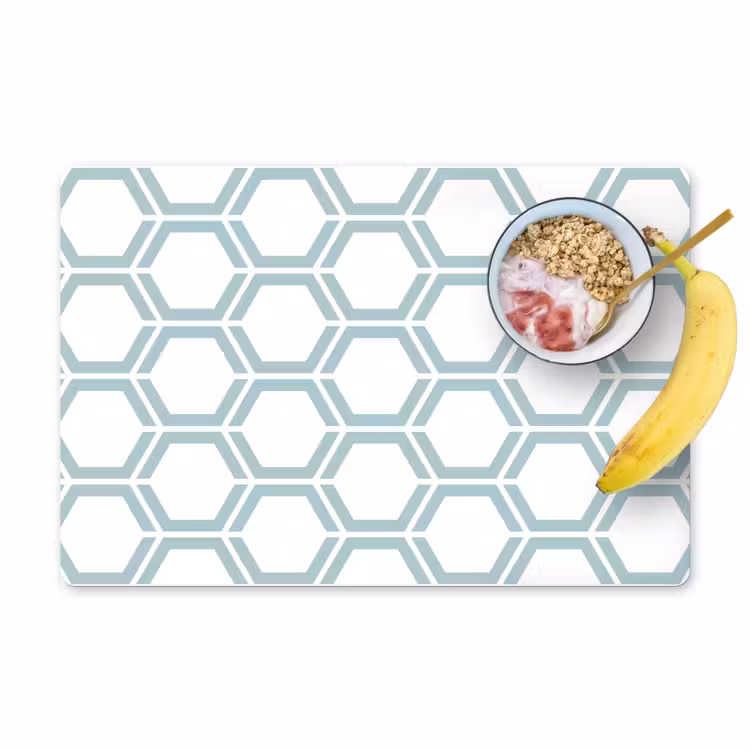 Patroon - Lijn - Design - Hexagon Placemat vinyl groot 368 -zzzproduct_Kitchenyeah-website