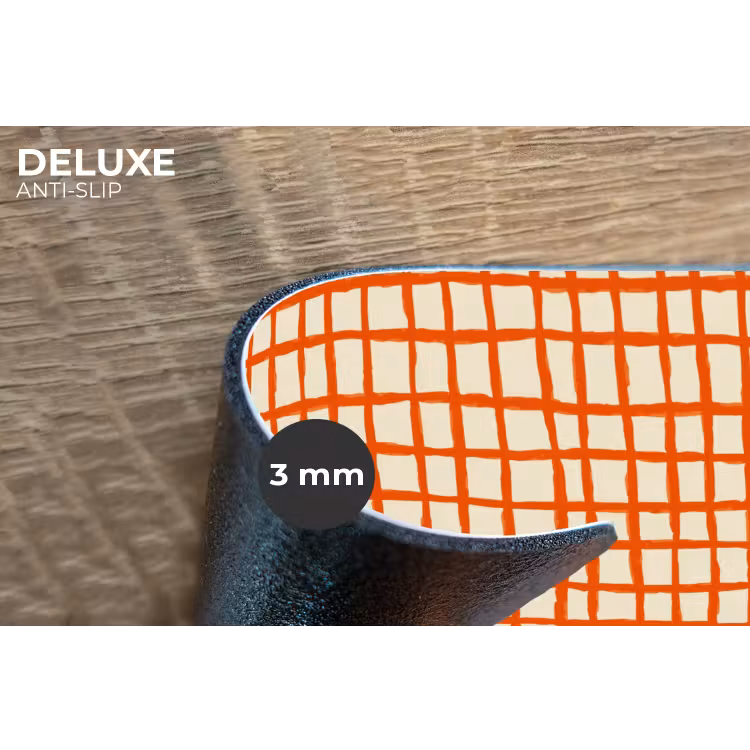 Patroon - Lijnen - Oranje Placemat vinyl groot 368 -closeup