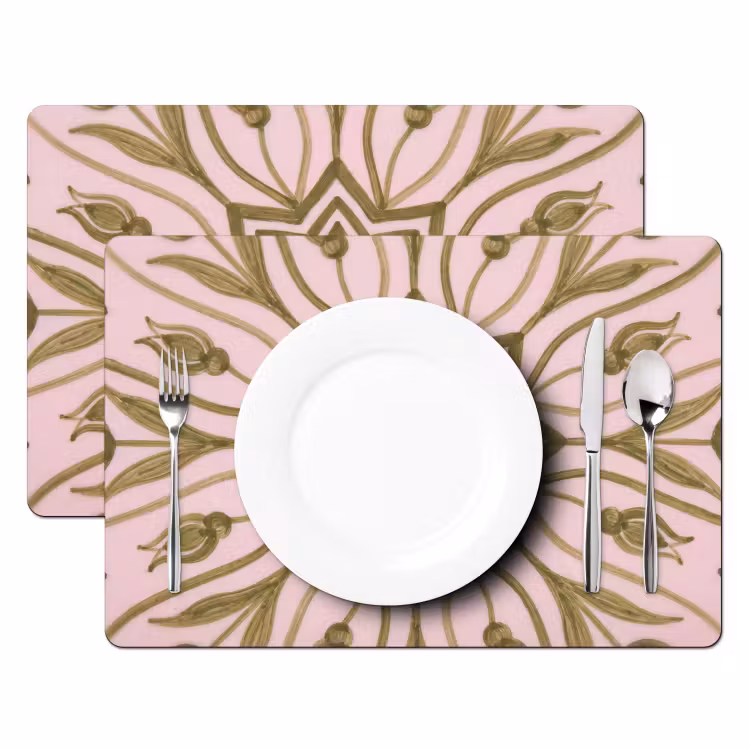 Patroon - Mandala - Decoratie - Abstract - Groen Placemat vinyl groot -zzsfeer2_Kitchenyeah-website