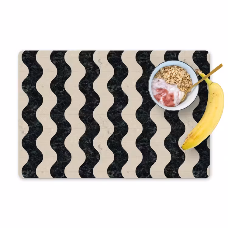 Patroon - Marmer - Groen - Cremé Placemat vinyl groot 368 -zzzproduct_Kitchenyeah-website