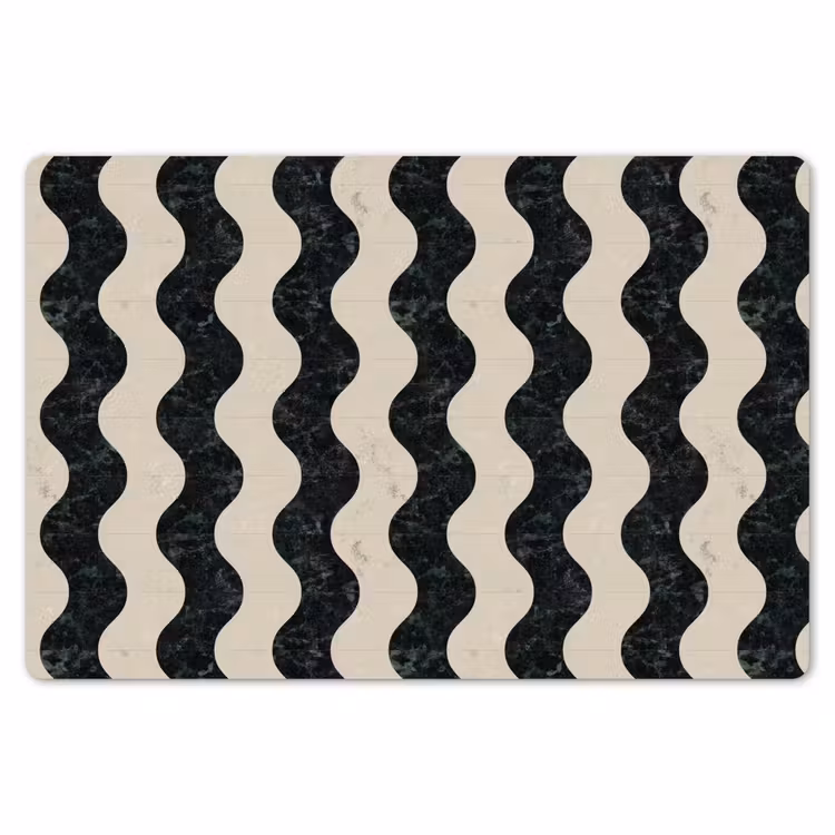 Patroon - Marmer - Groen - Cremé Placemat vinyl groot 368 -zzsfeer1_Kitchenyeah-website