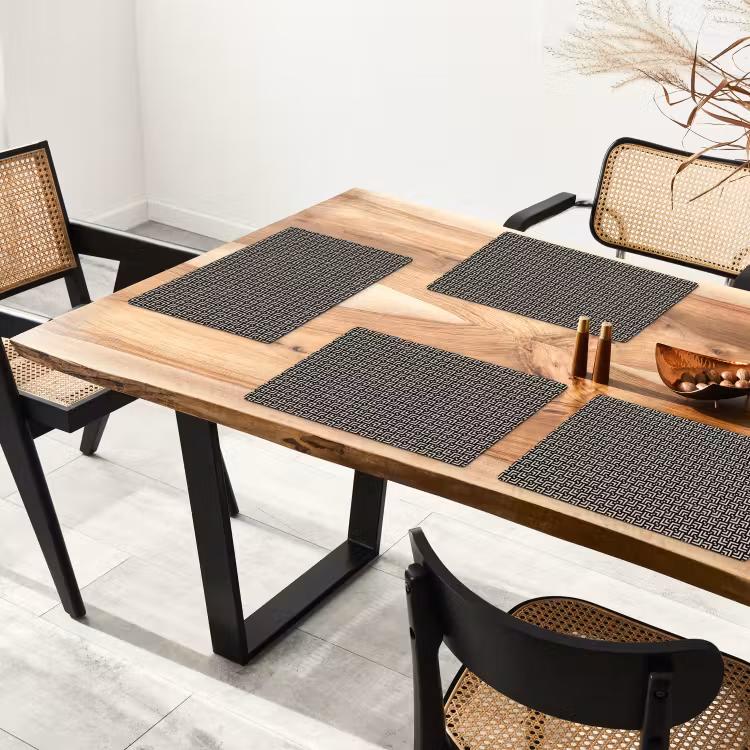 Patroon - Marmer - Zwart Placemat vinyl groot 368 -zzsfeer4_Kitchenyeah-website