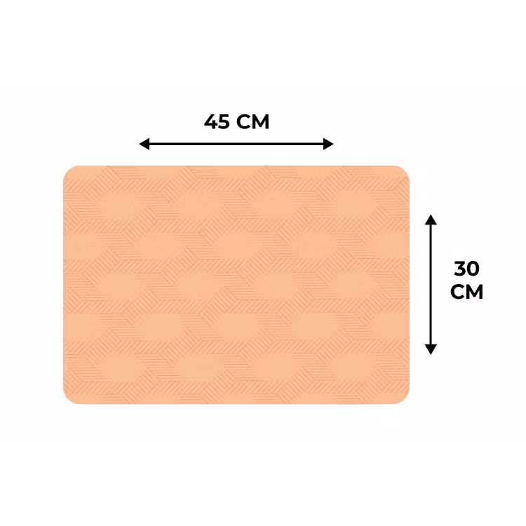 Patroon - Oranje - Lijnen Placemat vinyl groot 368 -specs