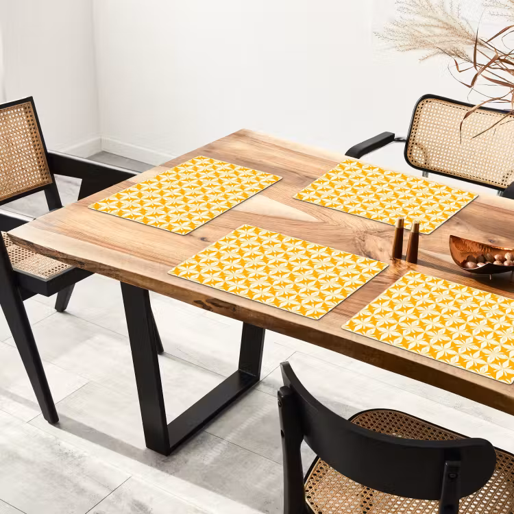 Patroon - Retro - Geel Placemat vinyl groot 368 -zzsfeer4_Kitchenyeah-website