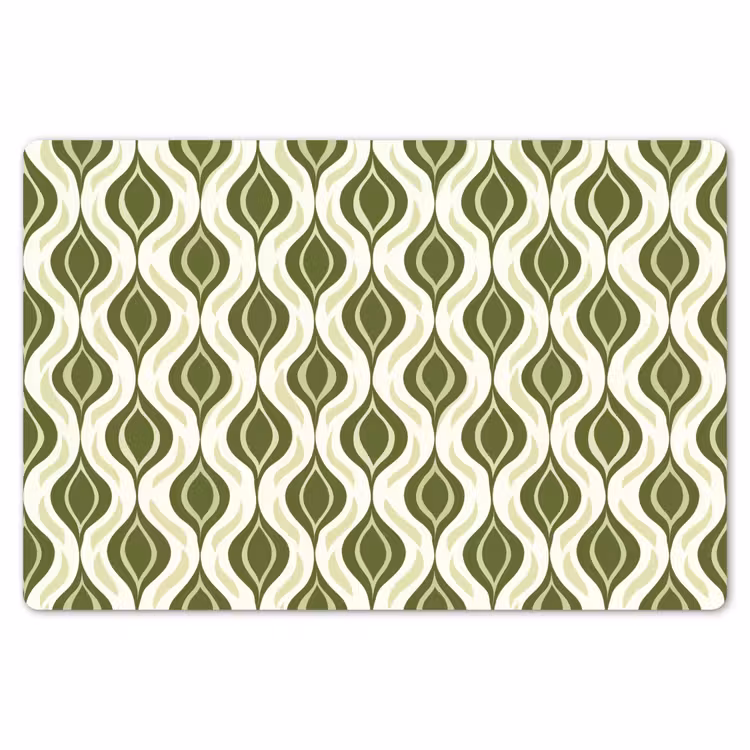 Patroon - Retro - Groen Placemat vinyl groot 368 -zzsfeer1_Kitchenyeah-website