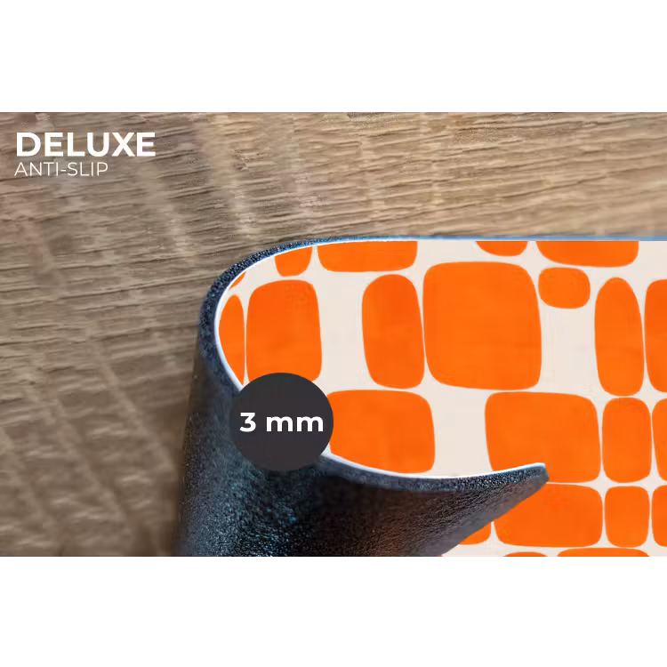 Patroon - Retro - Oranje Placemat vinyl groot 368 -closeup