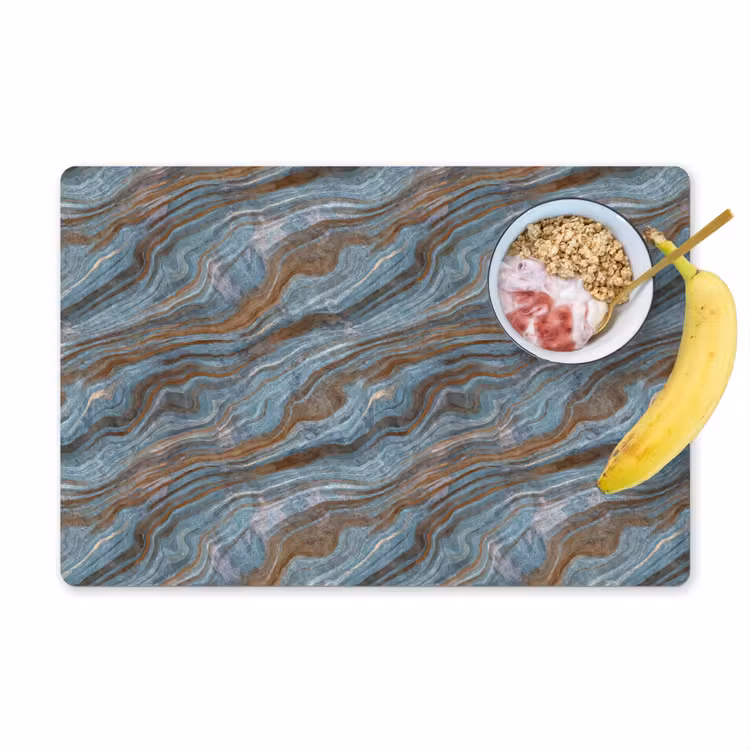 Patroon - Steen - Blauw Placemat vinyl groot 368 -zzzproduct_Kitchenyeah-website