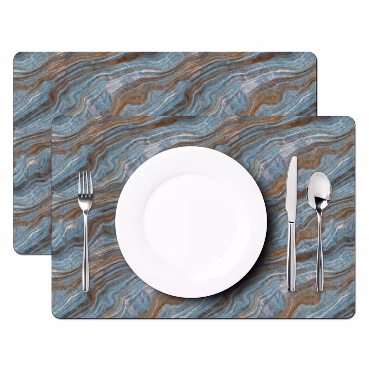 Patroon - Steen - Blauw Placemat vinyl groot 368 -zzsfeer2_Kitchenyeah-website