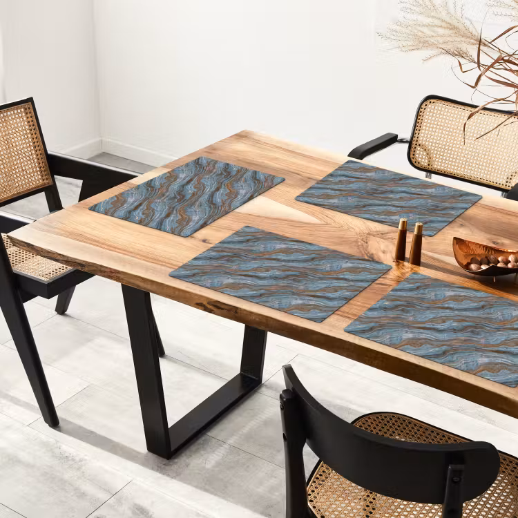 Patroon - Steen - Blauw Placemat vinyl groot 368 -zzsfeer4_Kitchenyeah-website