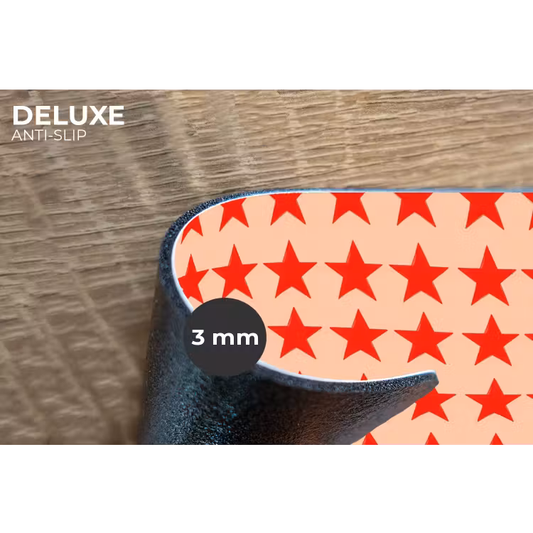 Patroon - Sterren - Rood Placemat vinyl groot 368 -closeup