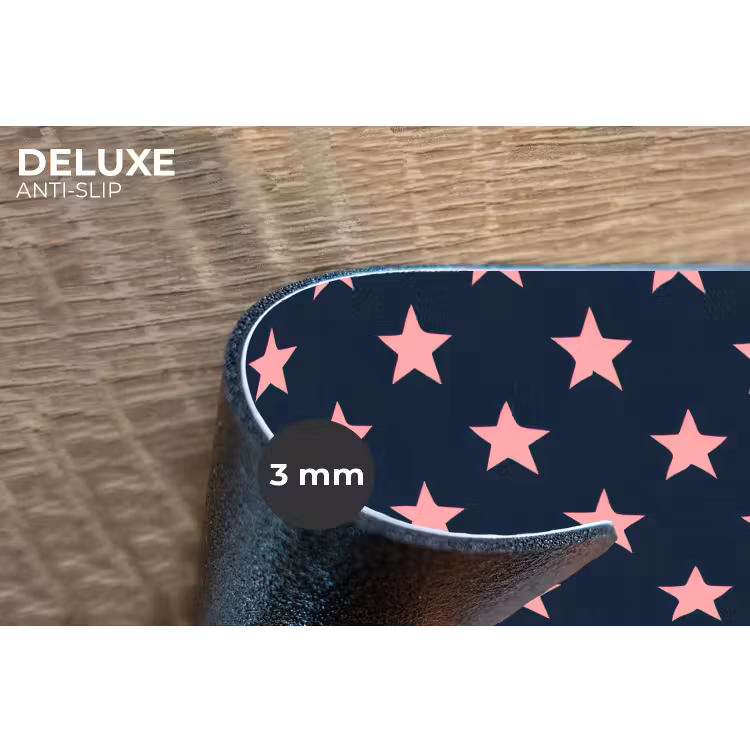 Patroon - Sterren - Roze Placemat vinyl groot 368 -closeup