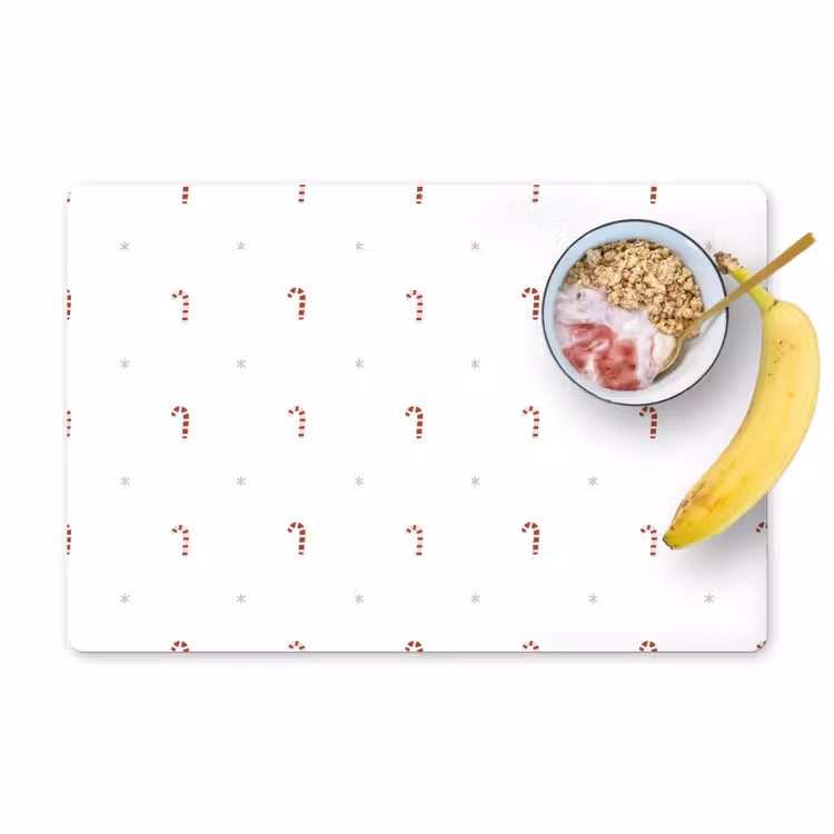 Patroon - Sterren - Zuurstok - Wit Placemat vinyl groot 368 -zzzproduct_Kitchenyeah-website