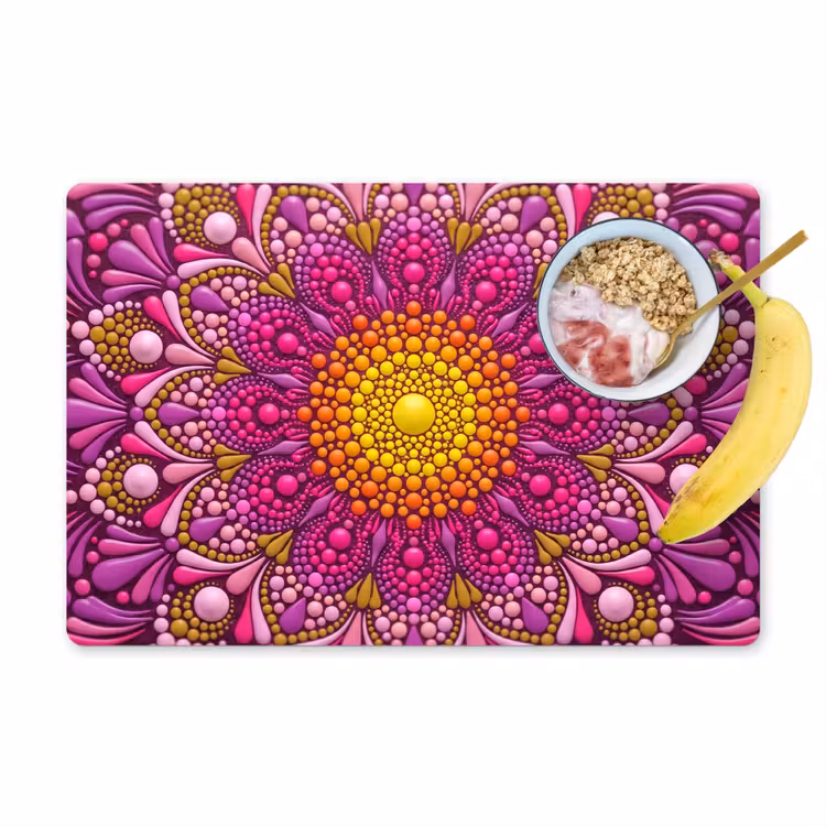 Patroon - Stippen - Abstract - Kleurrijk Placemat vinyl groot -zzzproduct_Kitchenyeah-website