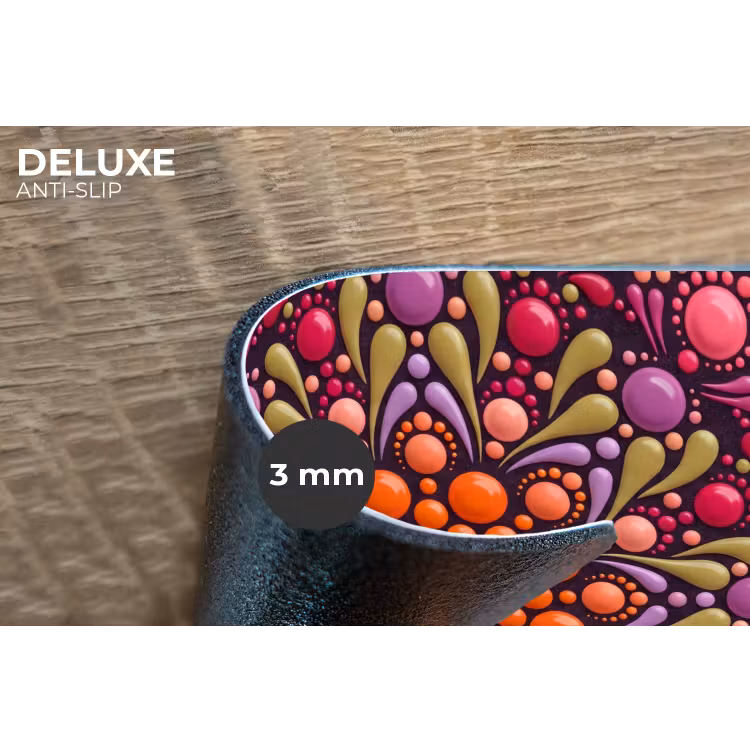 Patroon - Stippen - Abstract - Modern - Kleurrijk Placemat vinyl groot -closeup