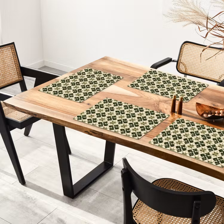 Patroon - Tegel - Groen Placemat vinyl groot 368 -zzsfeer4_Kitchenyeah-website