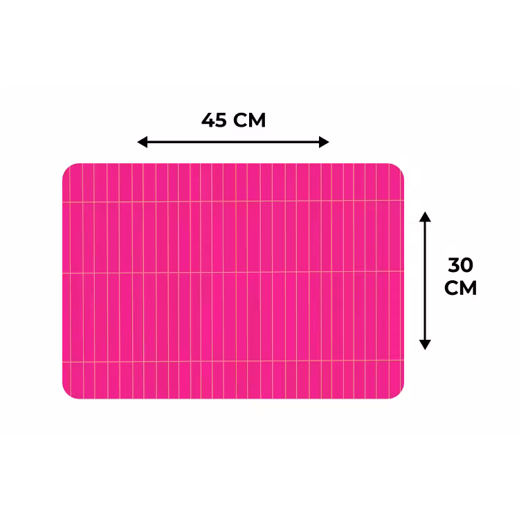 Patroon - Tegel - Magenta - Roze Placemat vinyl groot 368 -specs