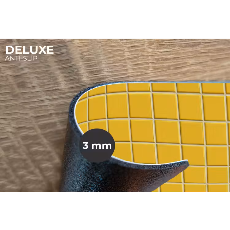 Patroon - Tegel - Okergeel Placemat vinyl groot 368 -closeup
