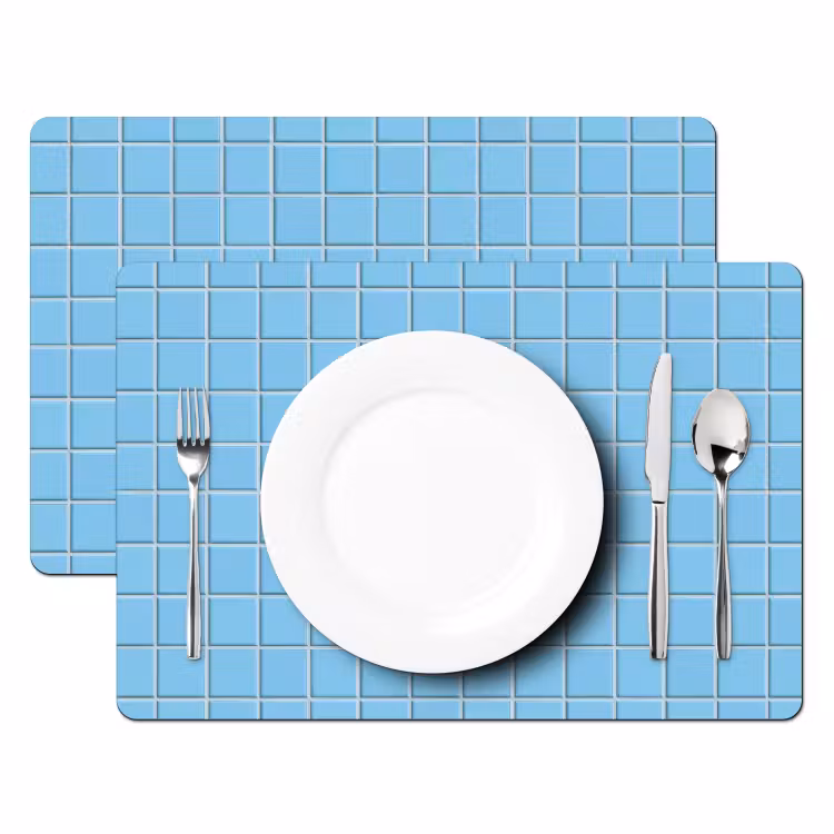 Patroon - Tegel - Pastel - Blauw Placemat vinyl groot 368 -zzsfeer2_Kitchenyeah-website