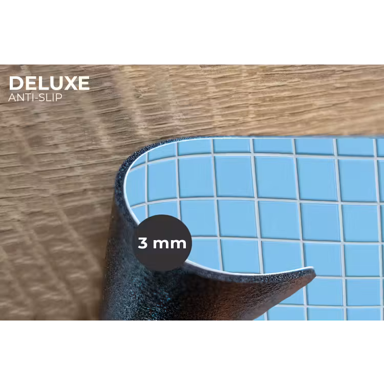 Patroon - Tegel - Pastel - Blauw Placemat vinyl groot 368 -closeup