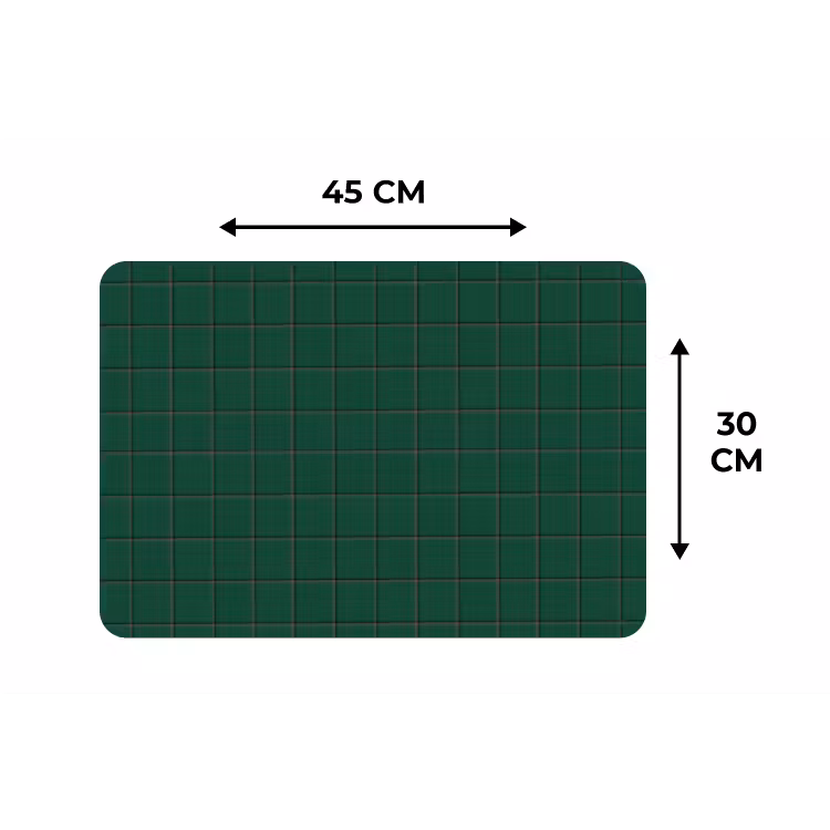 Patroon - Tegels - Dennen - Groen Placemat vinyl groot 368 -specs