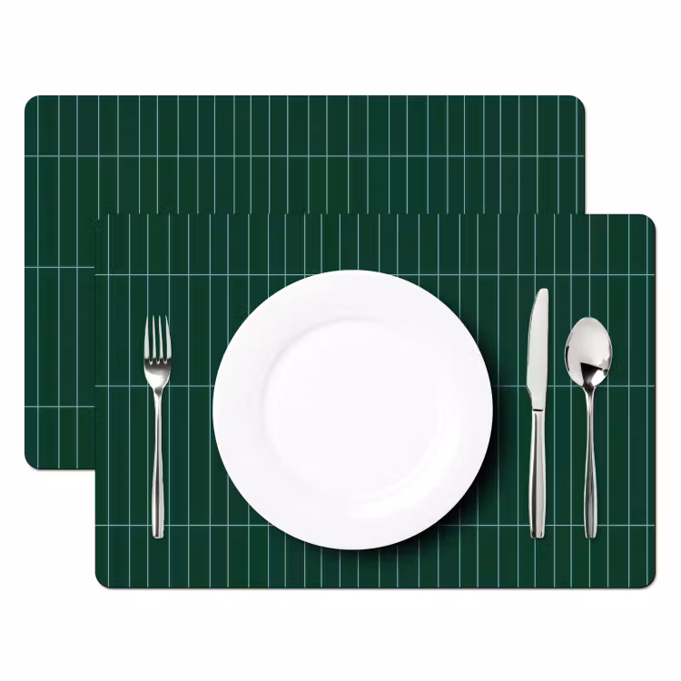 Patroon - Tegels - Donkergroen Placemat vinyl groot 368 -zzsfeer2_Kitchenyeah-website