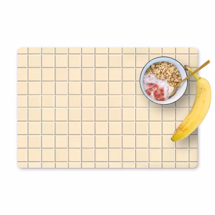 Patroon - Tegels - Gebroken - Wit Placemat vinyl groot 368 -zzzproduct_Kitchenyeah-website