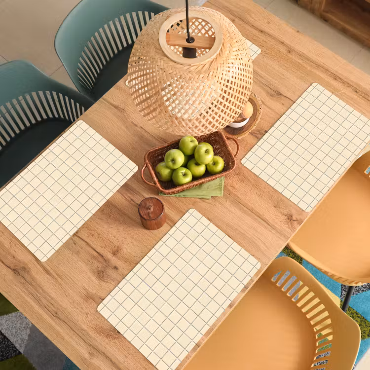 Patroon - Tegels - Gebroken - Wit Placemat vinyl groot 368 -zzsfeer5_Kitchenyeah-website
