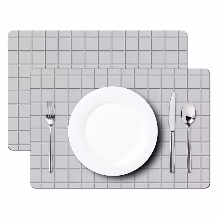 Patroon - Tegels - Licht - Grijs Placemat vinyl groot 368 -zzsfeer2_Kitchenyeah-website