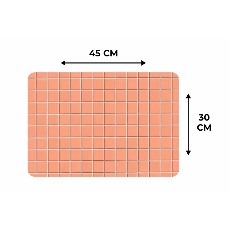 Patroon - Tegels - Perzik Placemat vinyl groot 368 -specs
