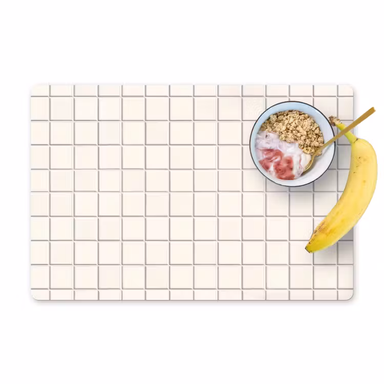 Patroon - Tegels - Wit Placemat vinyl groot 368 -zzzproduct_Kitchenyeah-website