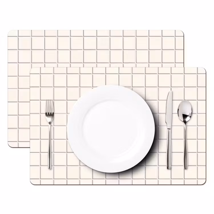 Patroon - Tegels - Wit Placemat vinyl groot 368 -zzsfeer2_Kitchenyeah-website