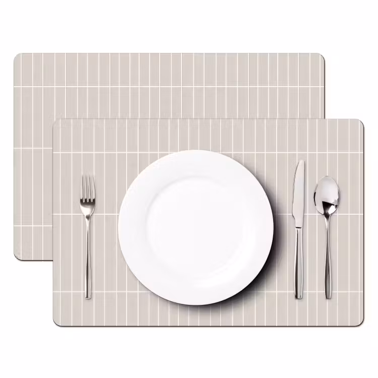 Patroon - Tegels - Zand Placemat vinyl groot 368 -zzsfeer2_Kitchenyeah-website