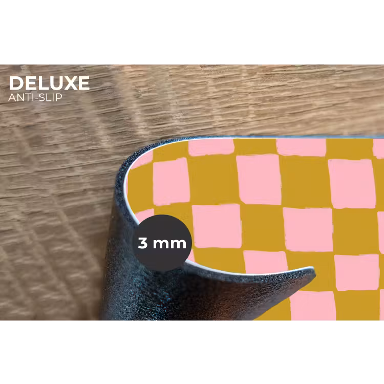 Patroon - Vierkant - Roze Placemat vinyl groot 368 -closeup