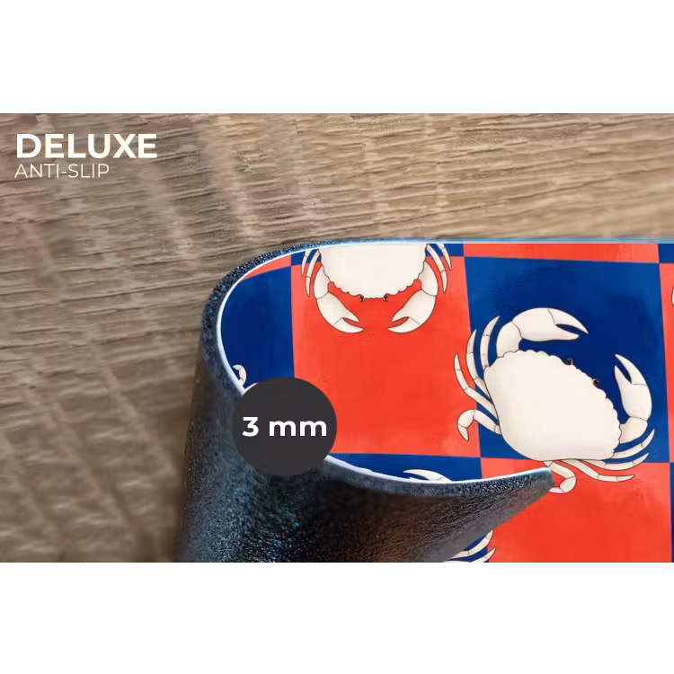 Patroon - Zeeleven - Rood - Blauw - Abstract Placemat vinyl groot -closeup