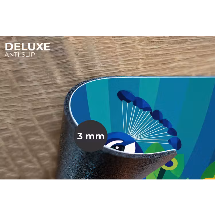 Pauw - Cirkels - Blauw Placemat vinyl groot -closeup