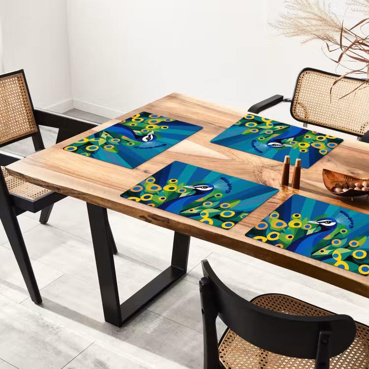Pauw - Cirkels - Blauw Placemat vinyl groot -zzsfeer4_Kitchenyeah-website