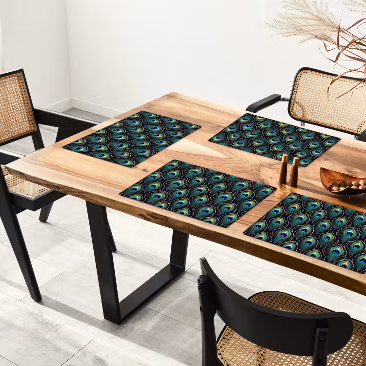 Pauw - Veren - Groen Placemat vinyl groot 368 -zzsfeer4_Kitchenyeah-website
