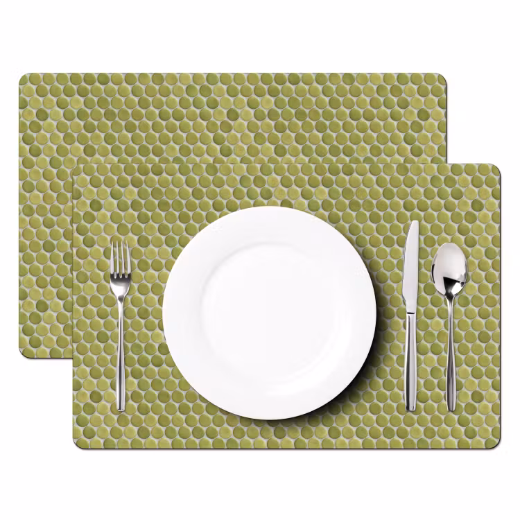 Penny - Mozaïek - Olijfgroen Placemat vinyl groot 368 -zzsfeer2_Kitchenyeah-website