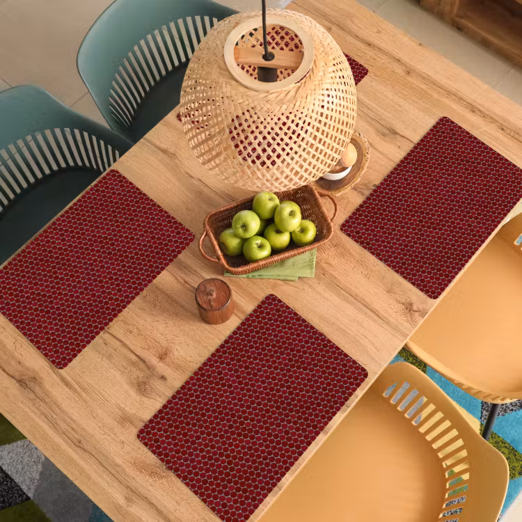 Penny - Mozaïek - Rond - Rood Placemat vinyl groot 368 -zzsfeer5_Kitchenyeah-website
