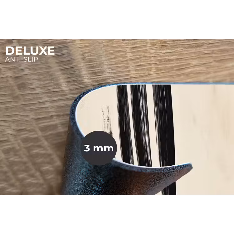 Penseelstreken - Verticaal - Zwart Placemat vinyl groot -closeup