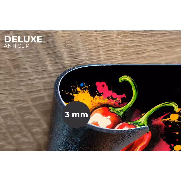 Peper - Graffiti - Verf - Abstract - Modern - Kleurrijk Placemat vinyl groot -closeup