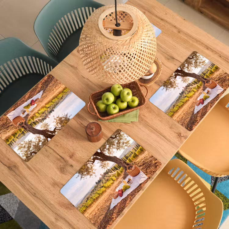 Picknick - Wijngaard - Landschap - Zomer - Eten Placemat vinyl groot -zzsfeer5_Kitchenyeah-website