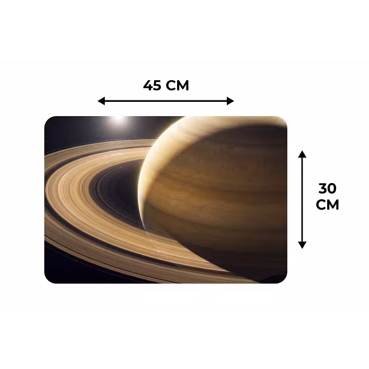 Placemat - 6 stuks - Planeet - Ringen - Ruimte - Planeet - Ringen - Ruimte Placemat vinyl groot