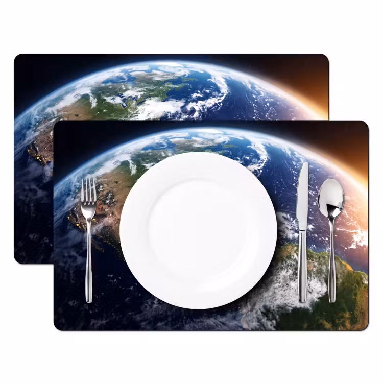 Placemat - 6 stuks - Planeet - Ruimte - Kosmos - Planeet - Ruimte - Kosmos Placemat vinyl groot