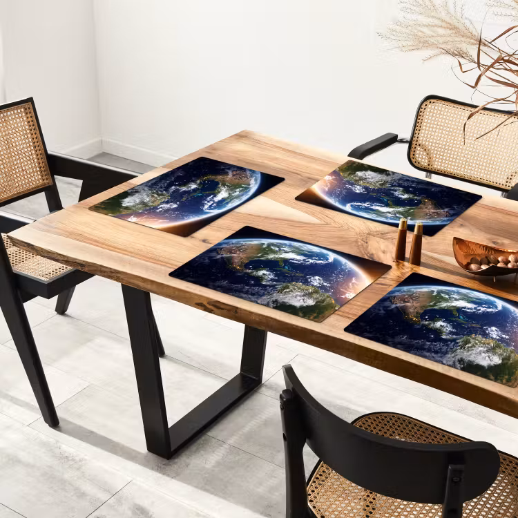 Placemat - 6 stuks - Planeet - Ruimte - Kosmos - Planeet - Ruimte - Kosmos Placemat vinyl groot