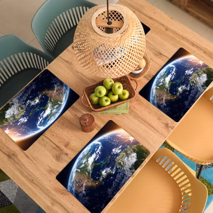 Placemat - 6 stuks - Planeet - Ruimte - Kosmos - Planeet - Ruimte - Kosmos Placemat vinyl groot