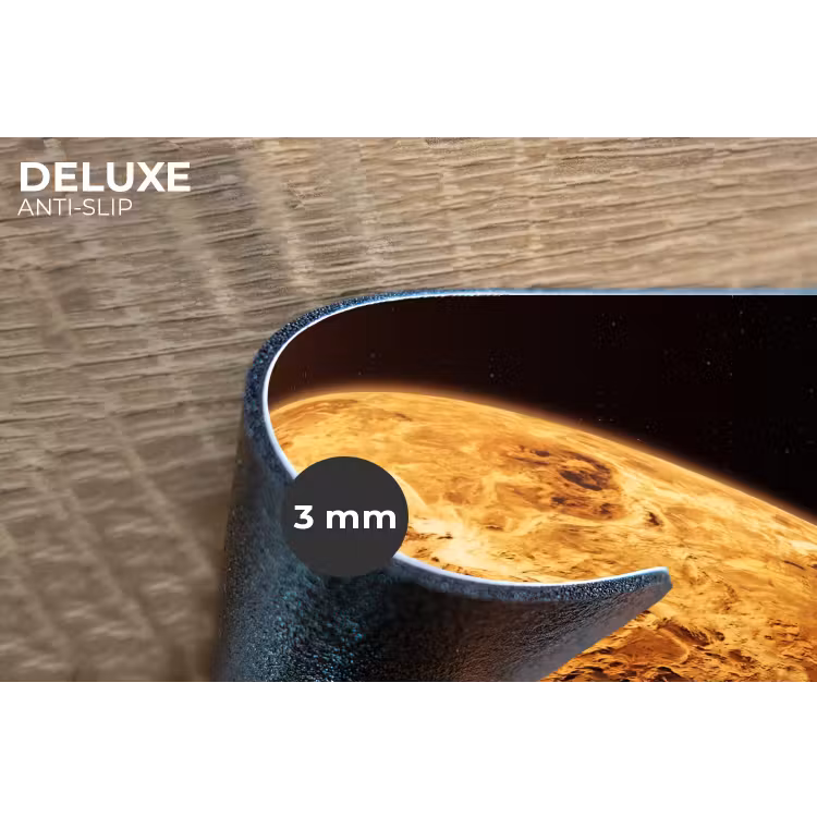 Placemat - 6 stuks - Planeet - Ruimte - Oranje - Planeet - Ruimte - Oranje Placemat vinyl groot